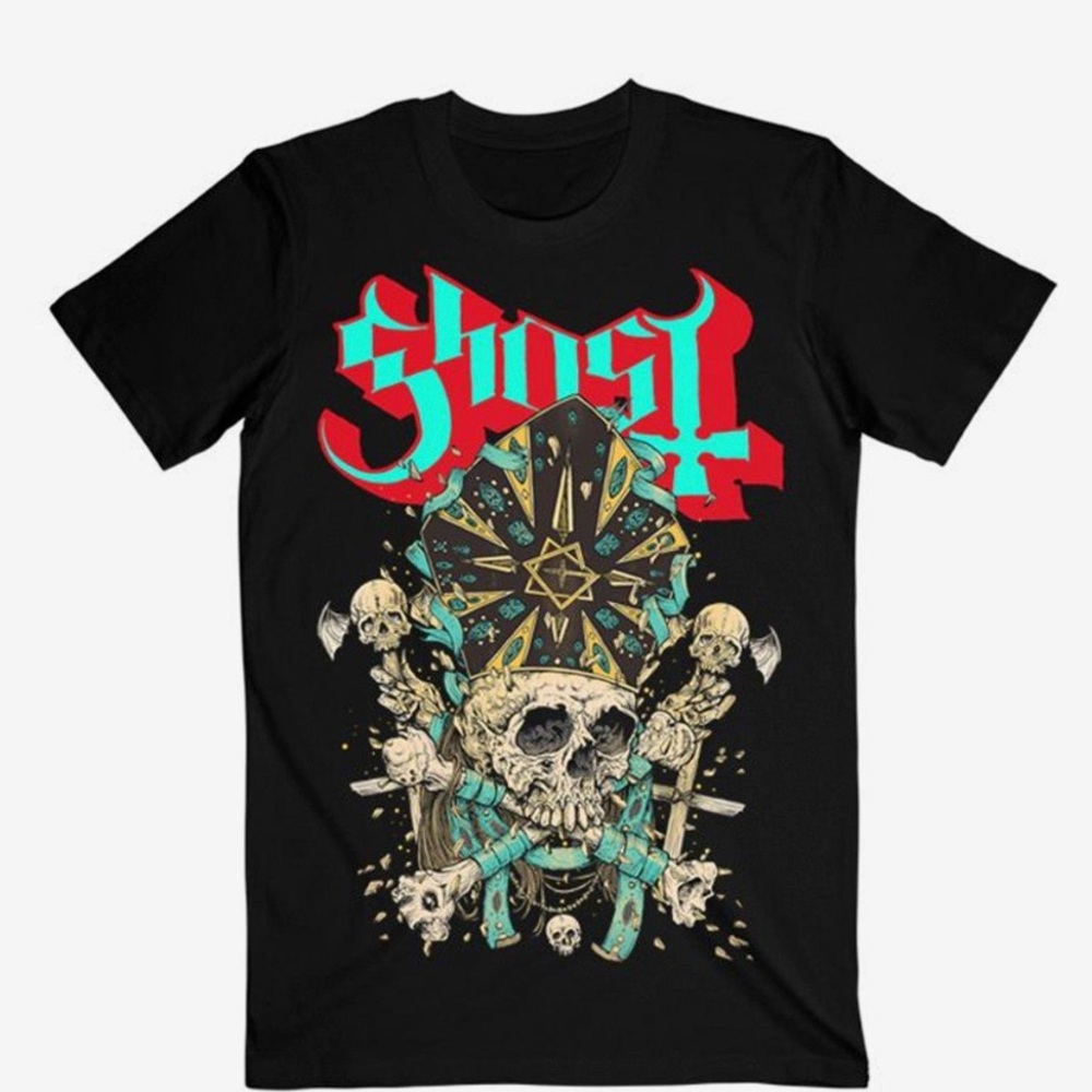 Unisex Ghost Papa‎ Emeritus IV Skull & Crossbones T-Shirt